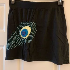 Synergy peacock stitching skirt